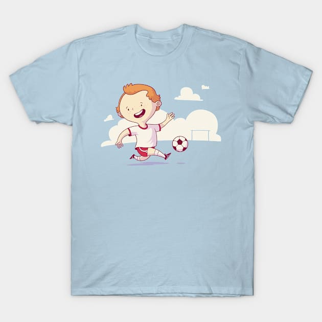 Football Boy T-Shirt by mariomoreno